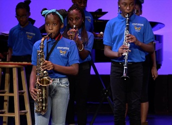 Children playing instruments